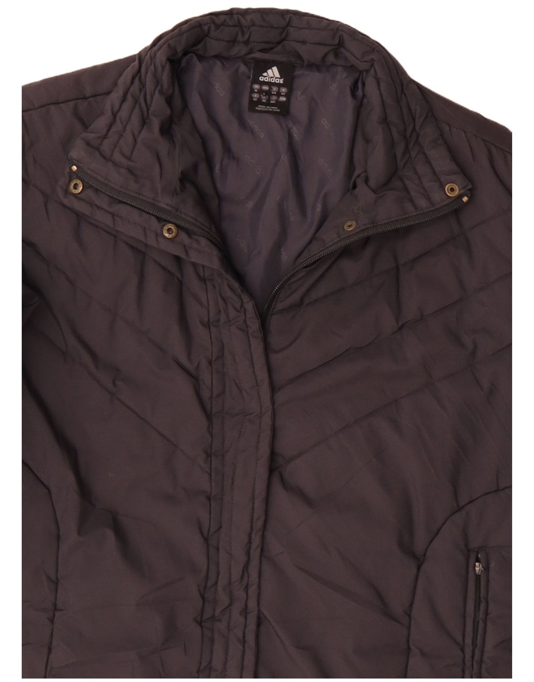 Adidas Womens Padded Coat UK 16 Large Grey Polyamide