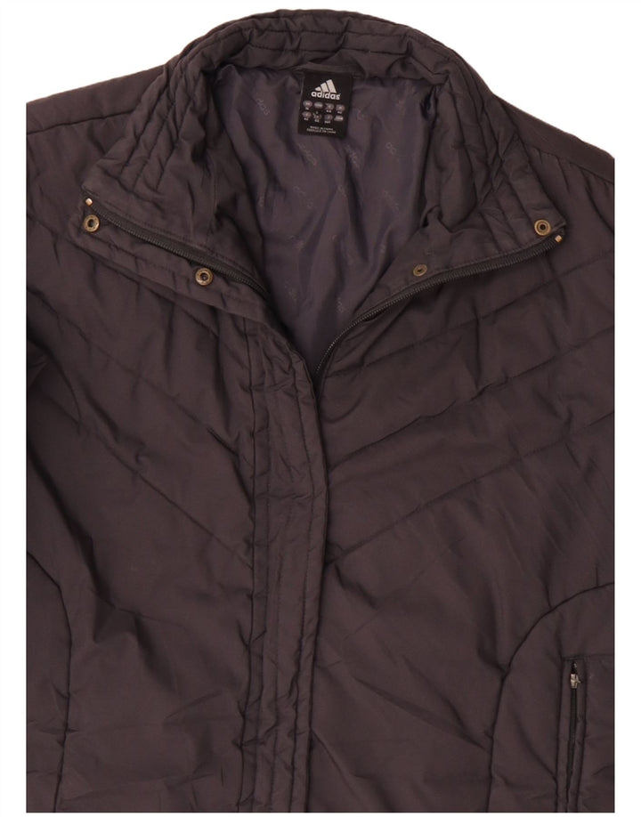 Adidas Womens Padded Coat UK 16 Large Grey Polyamide