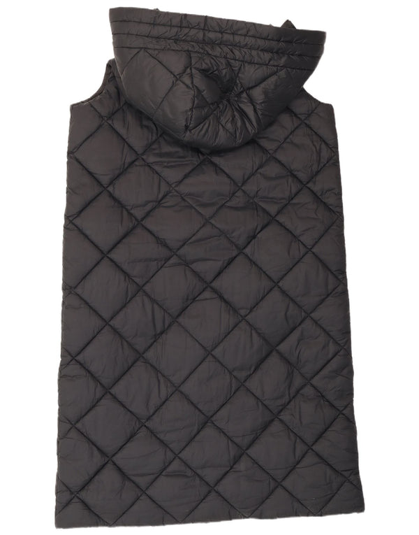 Barbour Womens Oversized Hooded Longline Padded Gilet UK 12 Medium Black