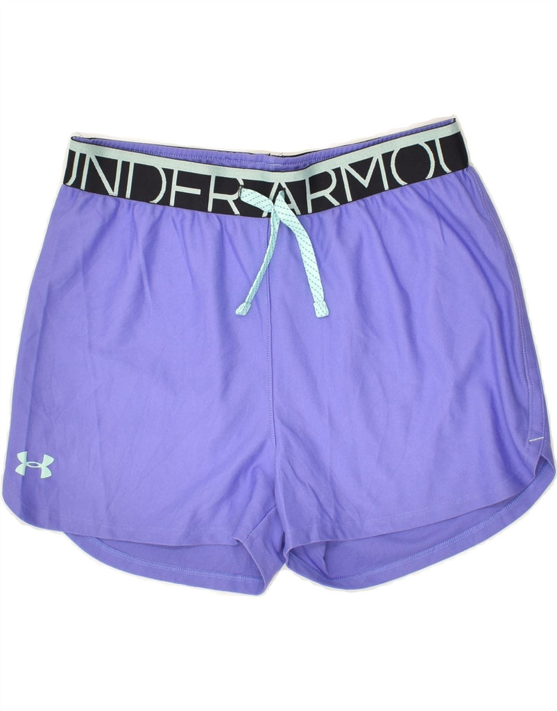 UNDER ARMOUR Boys Sport Shorts 11-12 Years Large Purple Polyester | Vintage Under Armour | Thrift | Second-Hand Under Armour | Used Clothing | Messina Hembry 