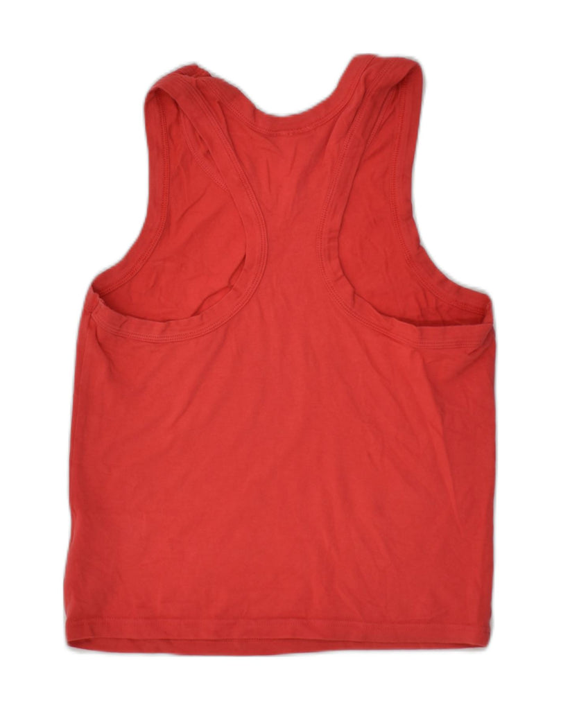 REEBOK Womens Graphic Vest Top UK 12 Medium Red Cotton | Vintage Reebok | Thrift | Second-Hand Reebok | Used Clothing | Messina Hembry 