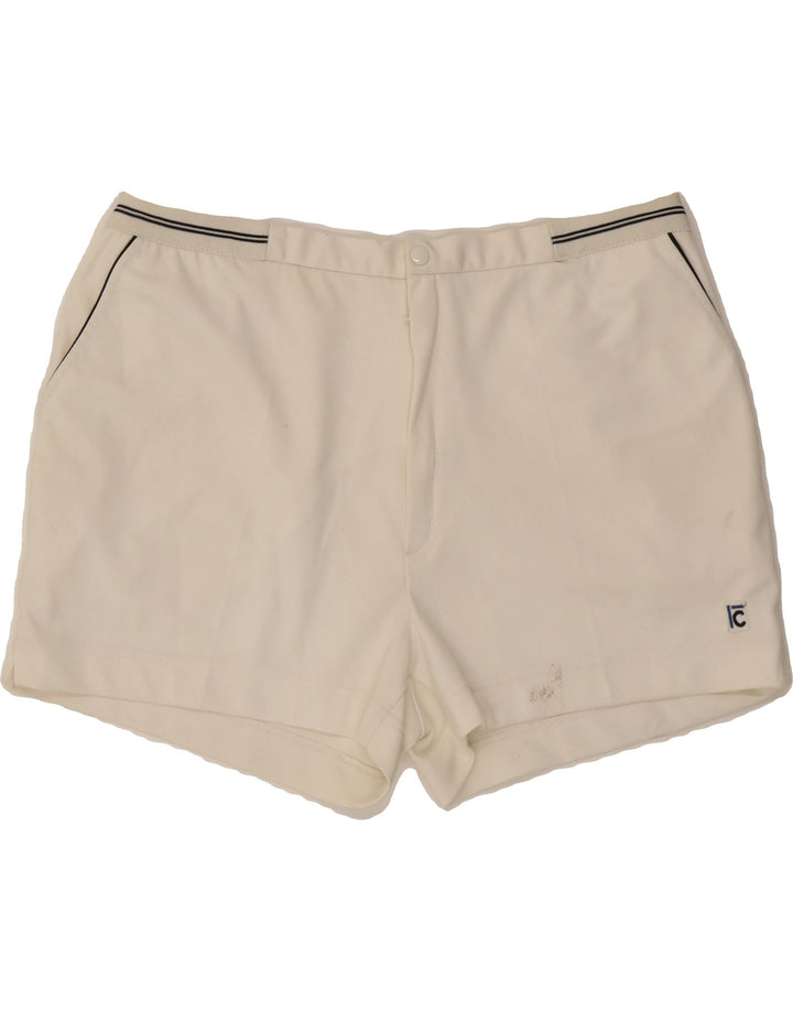 CAMPAGNOLO Mens Casual Shorts W34 Large  White Polyester Vintage Campagnolo and Second-Hand Campagnolo from Messina Hembry 