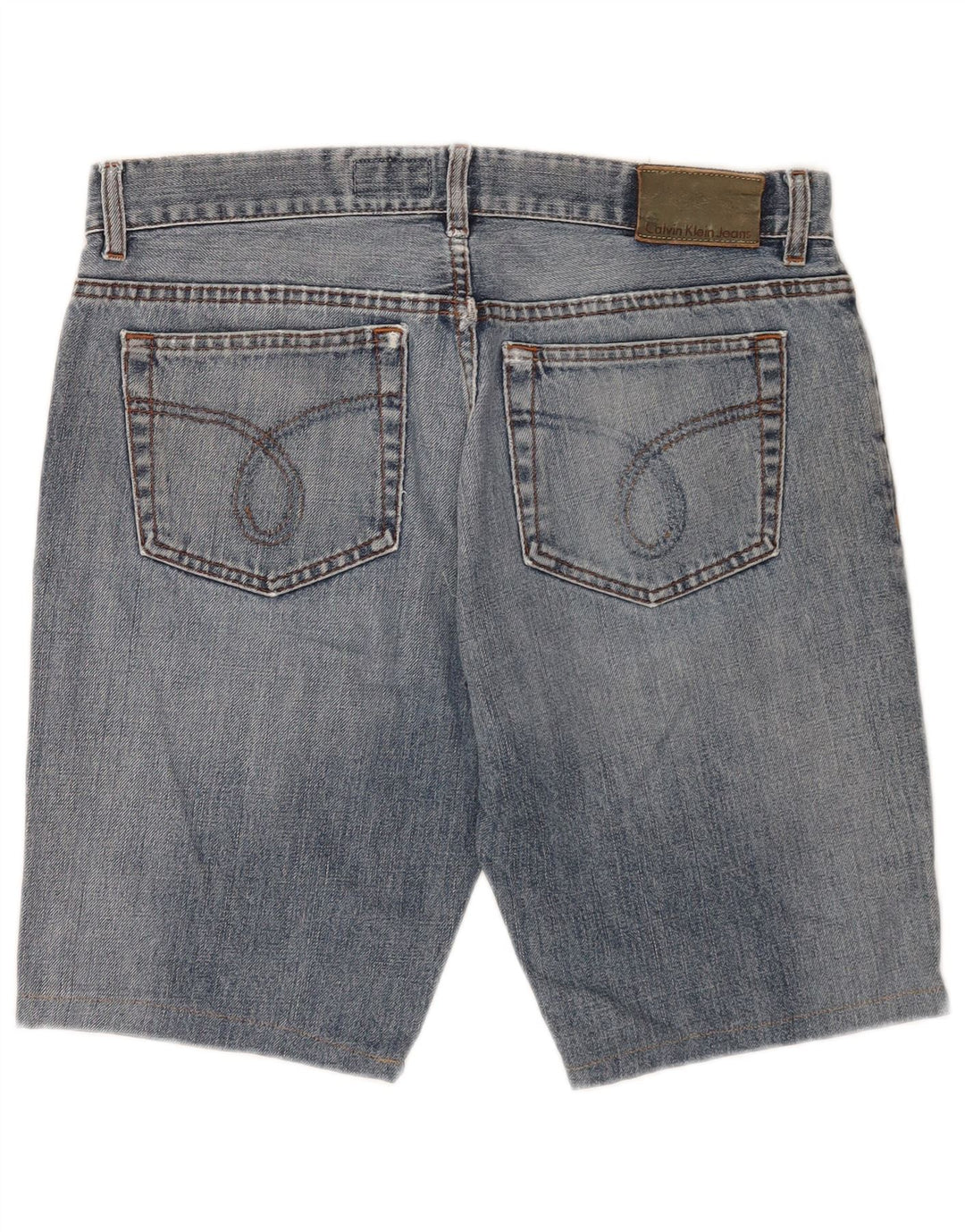 Calvin Klein Mens Denim Shorts W34 Large Blue Cotton