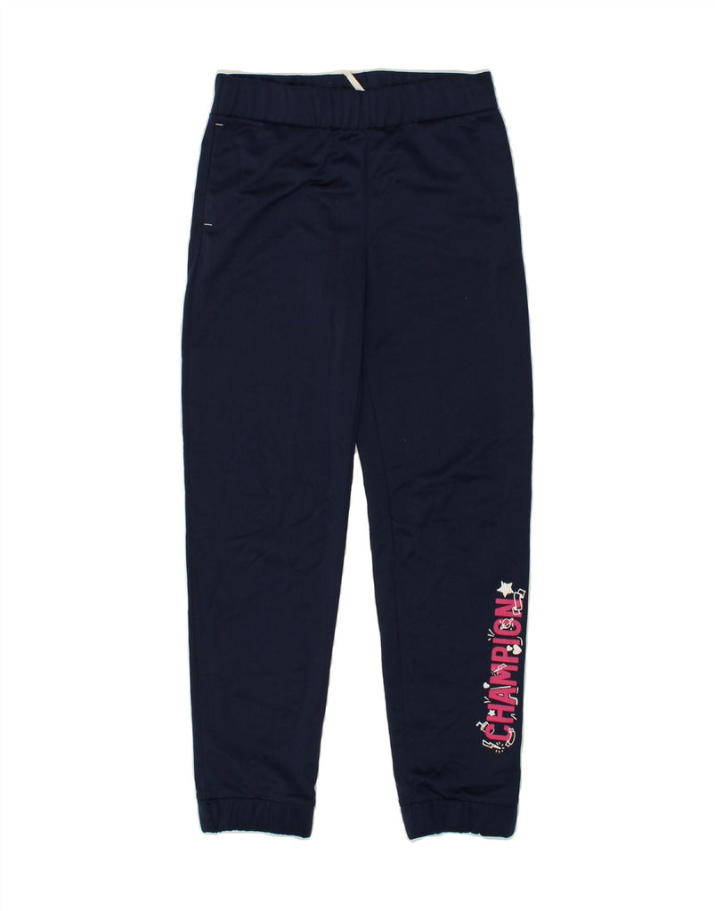 CHAMPION Girls Tracksuit Trousers Joggers 11-12 Years Large Navy Blue | Vintage Champion | Thrift | Second-Hand Champion | Used Clothing | Messina Hembry 