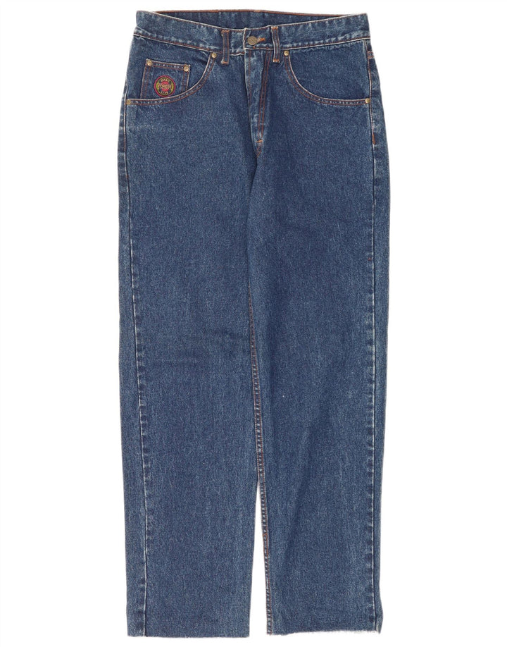 Mash Womens Straight Jeans W34 L31 Blue Cotton