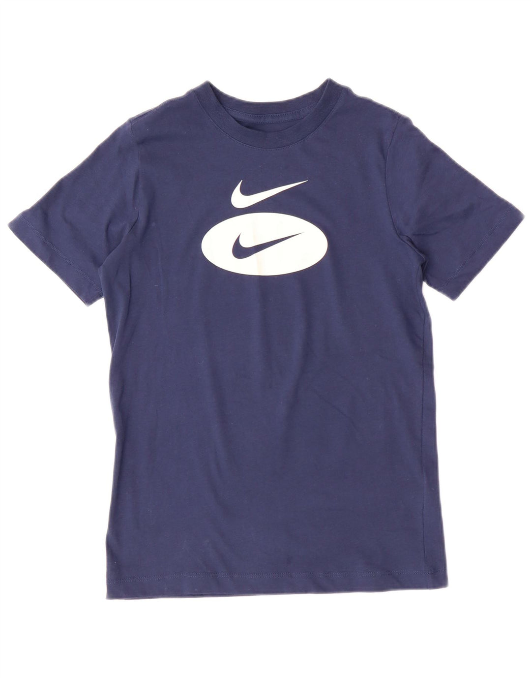 NIKE Boys Graphic T-Shirt Top 10-11 Years Medium Navy Blue Cotton
