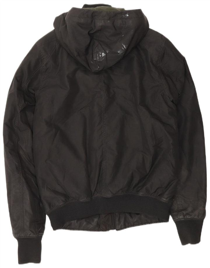 G-Star Mens Hooded Windbreaker Jacket UK 38 Medium Black Polyester
