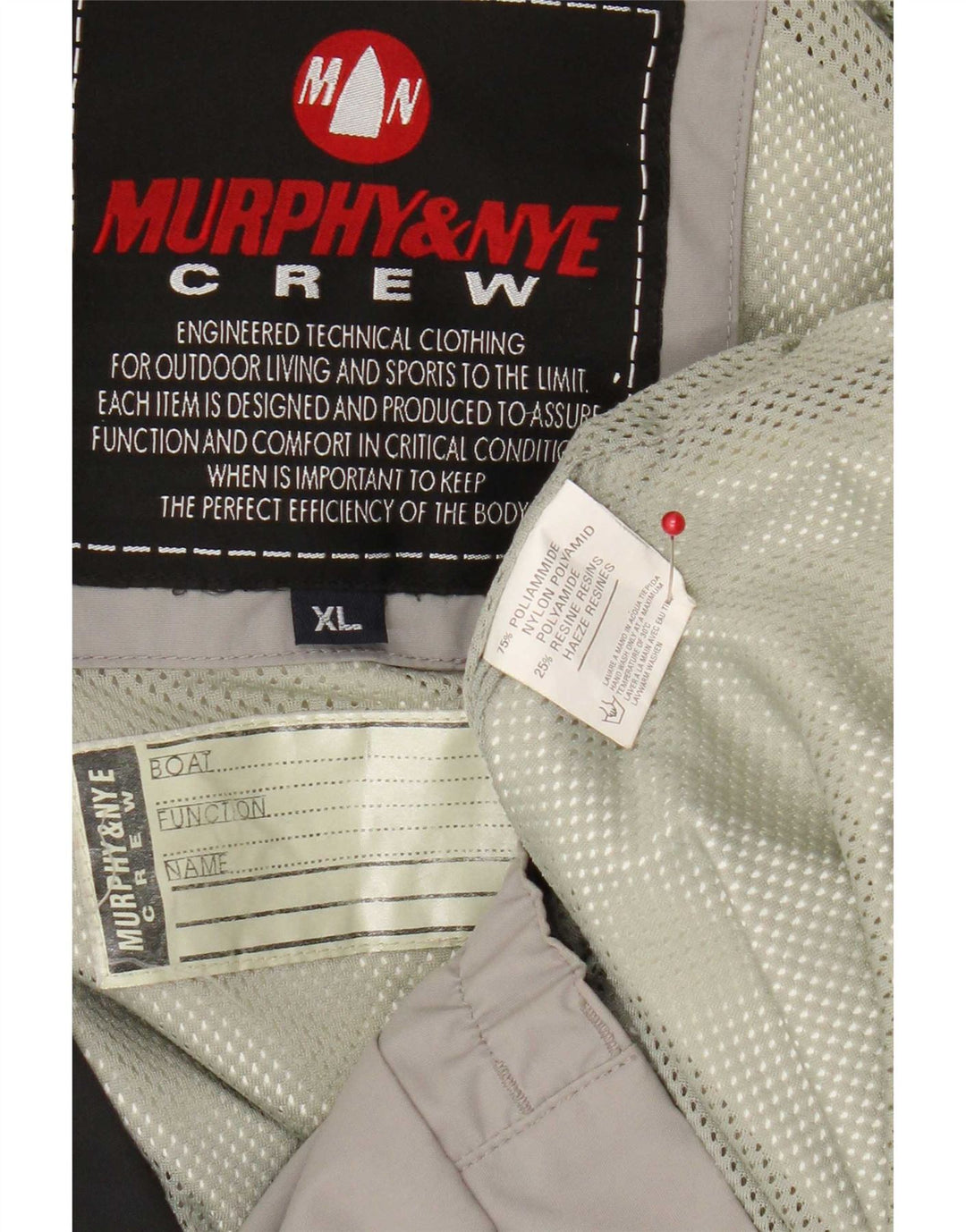 Murphy & Nye Mens Rain Jacket UK 42 XL Grey Nylon