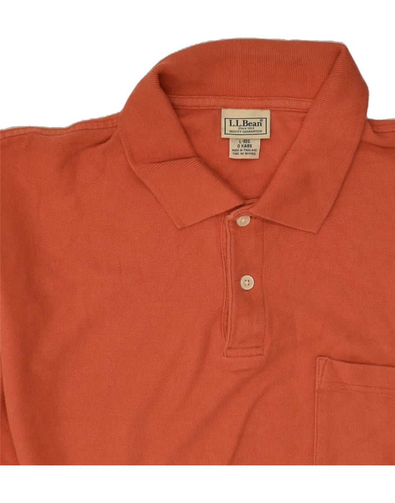 L.L.BEAN Mens Polo Shirt Large Orange Cotton | Vintage L.L.Bean | Thrift | Second-Hand L.L.Bean | Used Clothing | Messina Hembry 