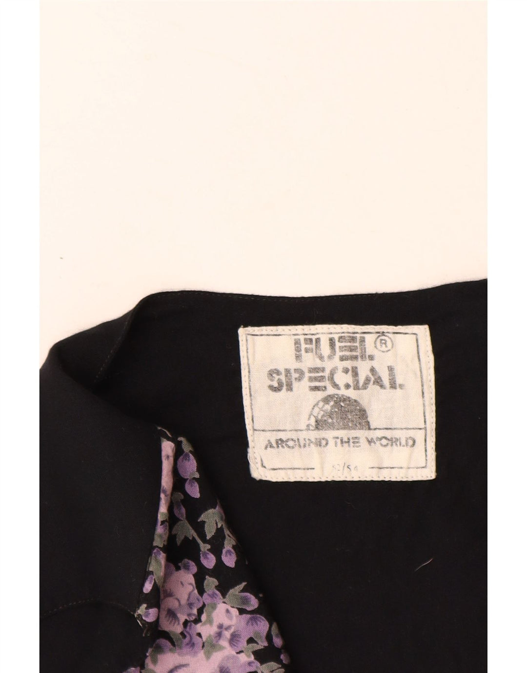 VINTAGE Mens Waistcoat IT 52/54 Large Black Floral Viscose