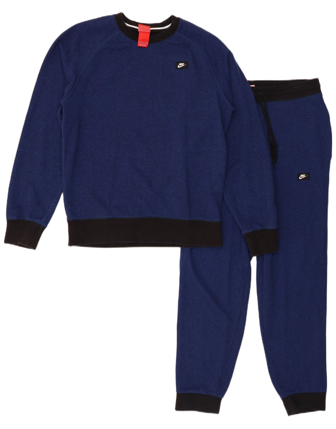 NIKE Mens Full Tracksuit Small  Navy Blue Colourblock Cotton