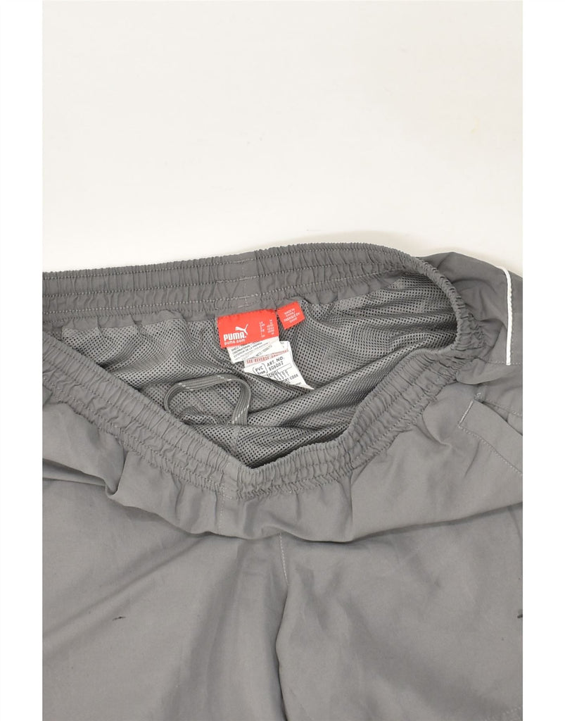PUMA Mens Graphic Sport Shorts Medium Grey Polyester | Vintage Puma | Thrift | Second-Hand Puma | Used Clothing | Messina Hembry 