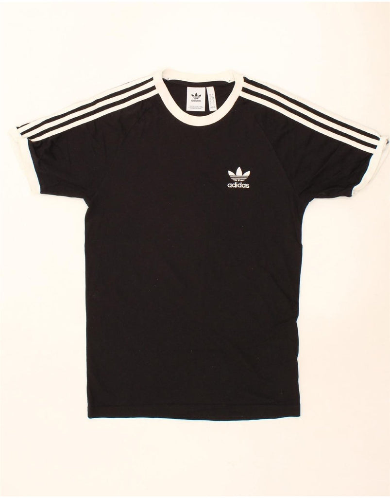 ADIDAS Mens T-Shirt Top Small Black Cotton Vintage Adidas and Second-Hand Adidas from Messina Hembry 