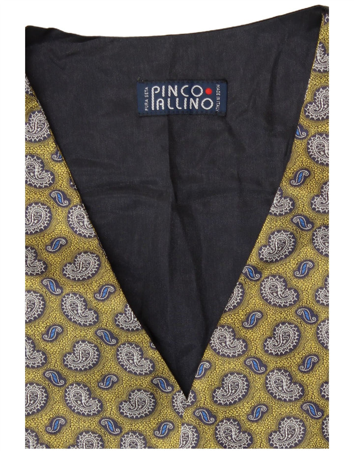 Pinco Pallino Mens Waistcoat Medium Yellow Paisley