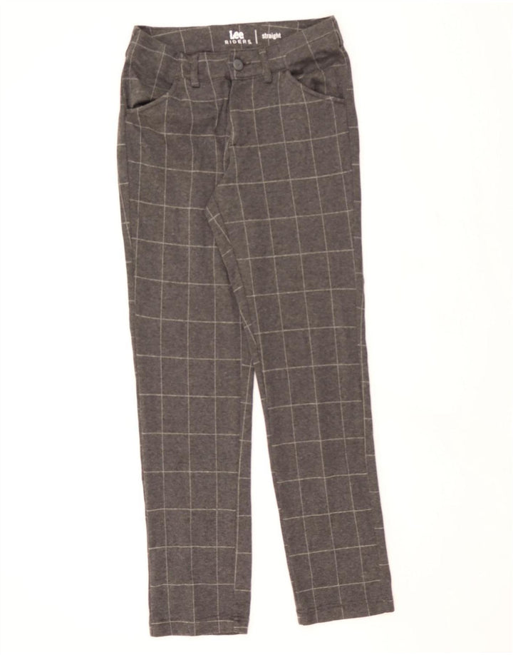 LEE Womens Riders Straight Casual Trousers US 6 Medium W30 L30 Grey Check Vintage Lee and Second-Hand Lee from Messina Hembry 