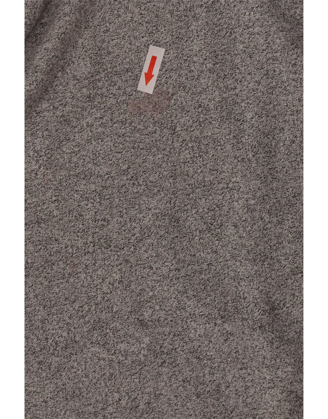 Asics Mens Graphic Zip Neck Sweatshirt Jumper Small Grey Flecked Cotton