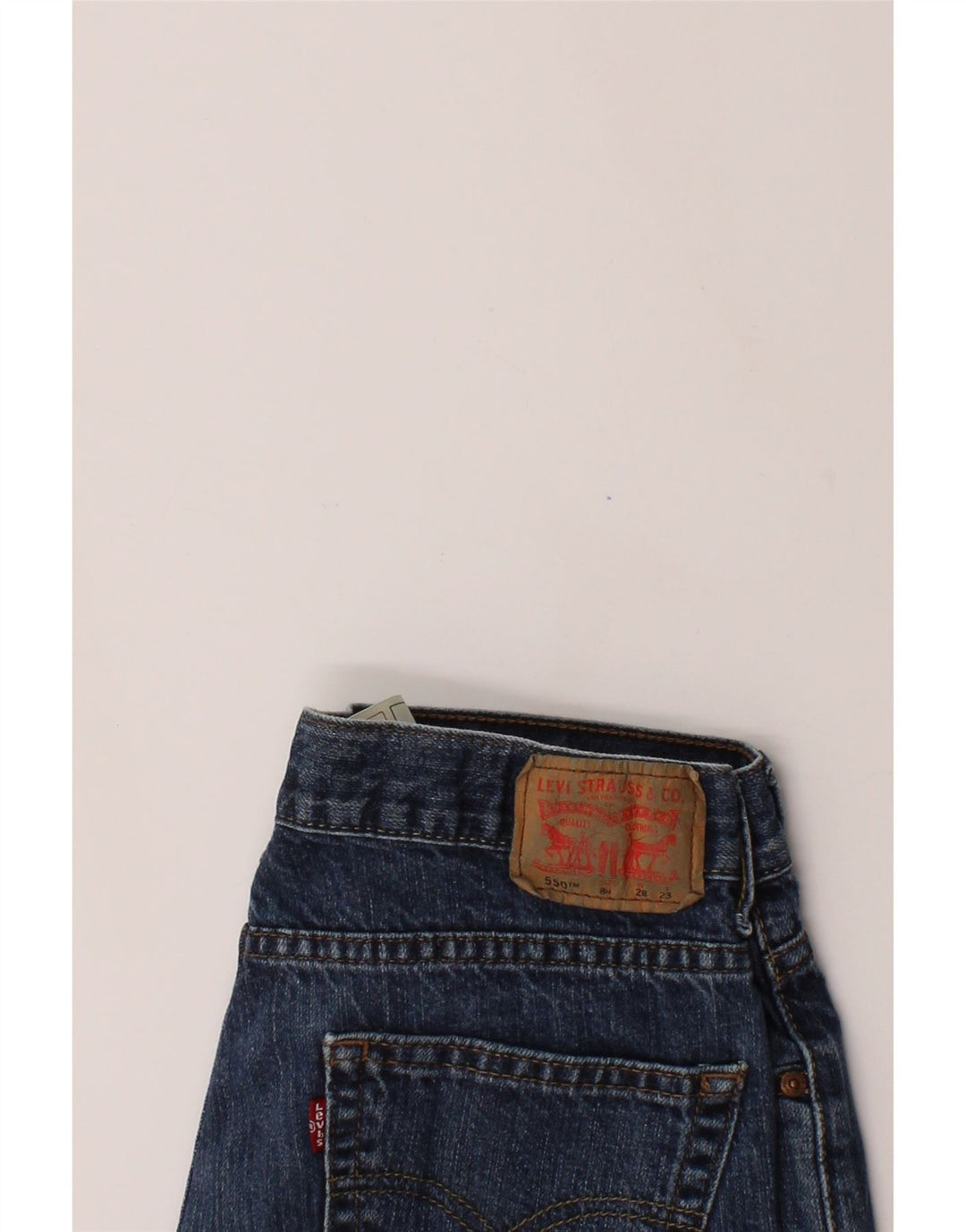 LEVI'S Womens 550 Denim Shorts US 8 Medium W28  Blue Cotton Vintage Levi's and Second-Hand Levi's from Messina Hembry 