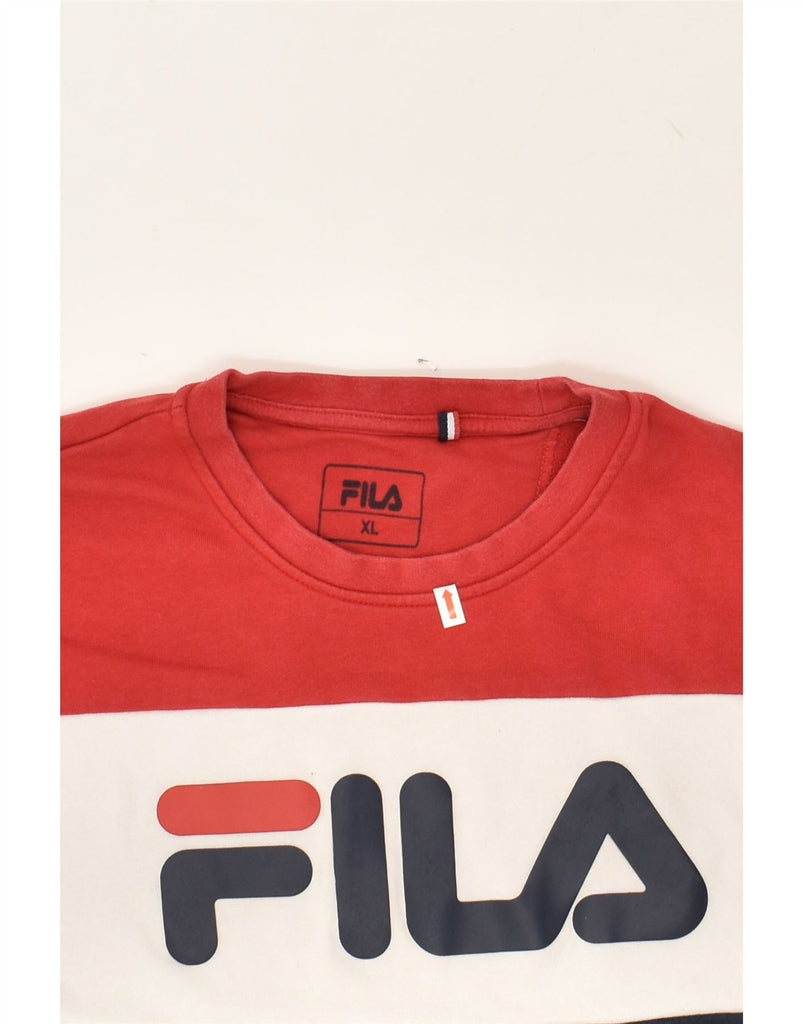 FILA Mens Graphic Top Long Sleeve XS Multicoloured Striped Cotton | Vintage Fila | Thrift | Second-Hand Fila | Used Clothing | Messina Hembry 