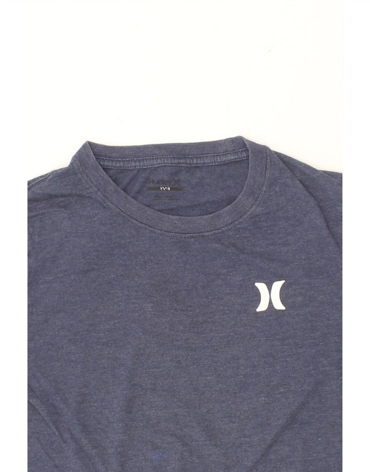 HURLEY Boys T-Shirt Top 11-12 Years Navy Blue Vintage Hurley and Second-Hand Hurley from Messina Hembry 