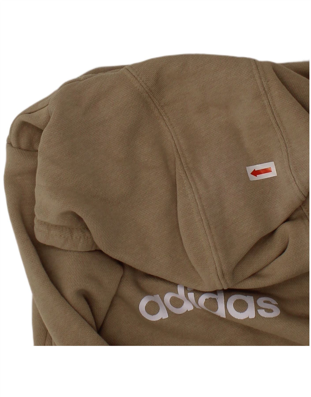 ADIDAS Baby Girls Graphic Hoodie Jumper 18-24 Months Beige Cotton
