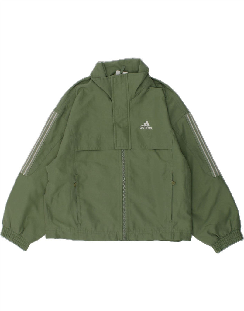 ADIDAS Boys Tracksuit Top Jacket 5-6 Years Green Polyester | Vintage Adidas | Thrift | Second-Hand Adidas | Used Clothing | Messina Hembry 