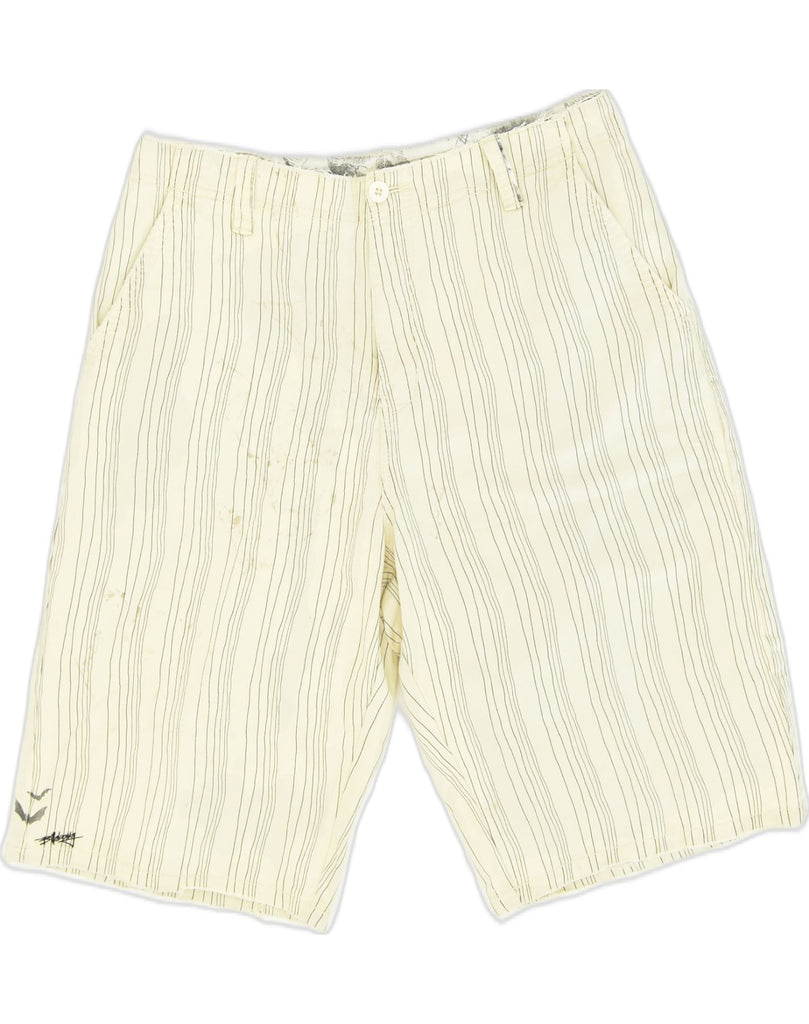 BILLABONG Mens Chino Shorts W30 Medium  Beige Pinstripe Cotton | Vintage Billabong | Thrift | Second-Hand Billabong | Used Clothing | Messina Hembry 