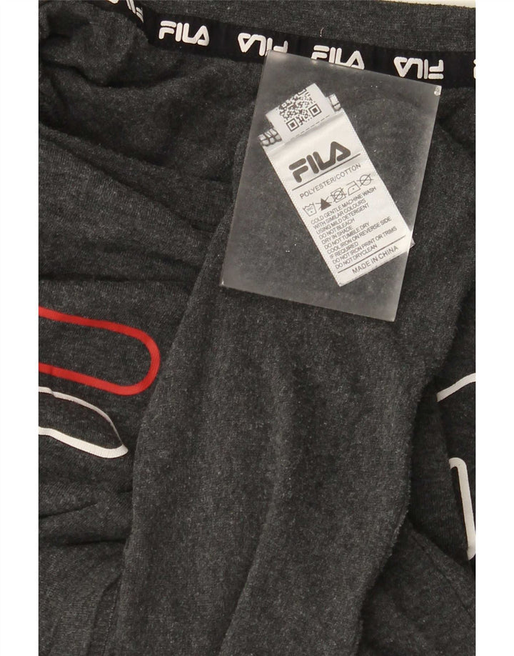 Fila Mens Graphic T-Shirt Top Large Grey Polyester