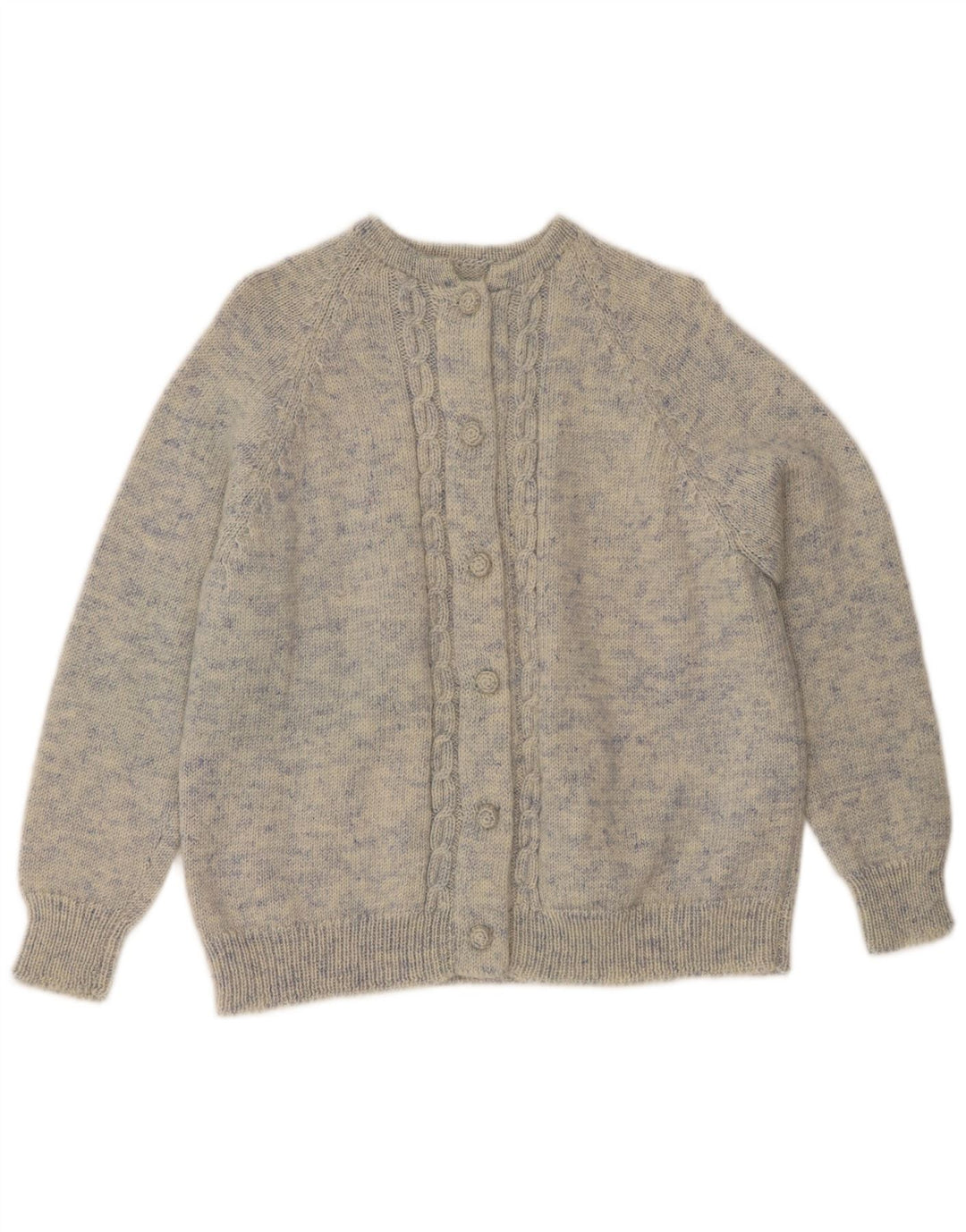 Vintage Womens Cardigan Sweater UK 16 Large Blue Flecked