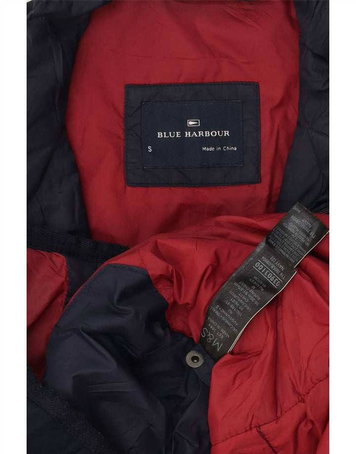 Marks & Spencer Mens Blue Harbour Padded Jacket UK 36 Small Navy Blue