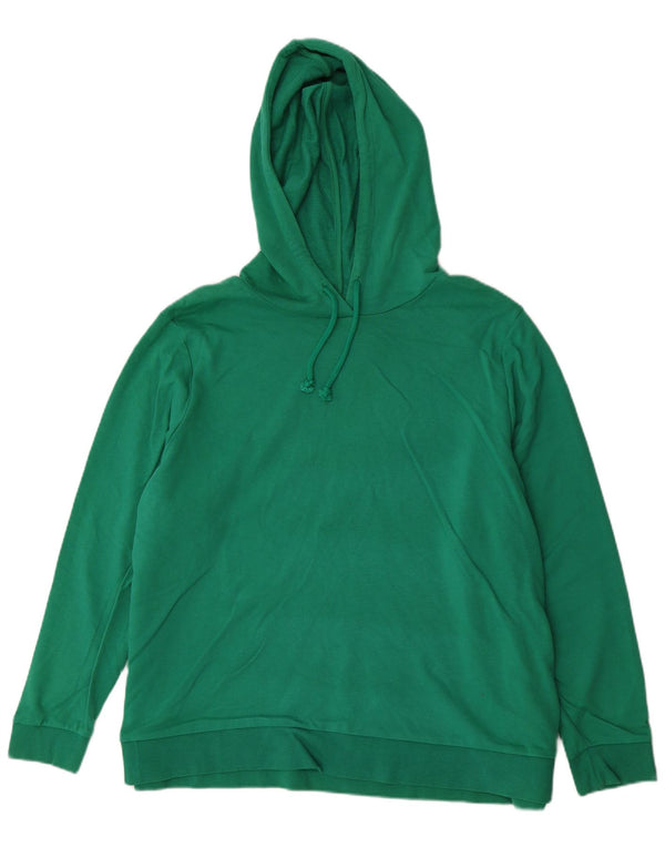 Marks & Spencer Womens Hoodie Jumper UK 24 4XL Green Cotton