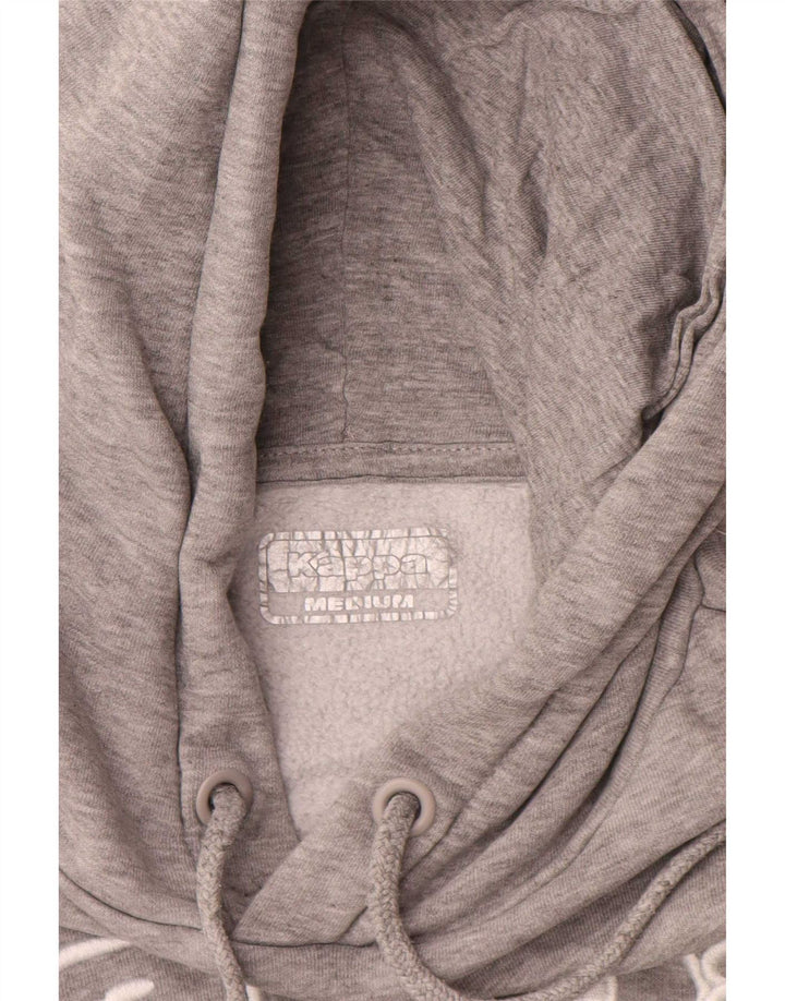 Kappa Mens Graphic Hoodie Jumper Medium Grey Cotton