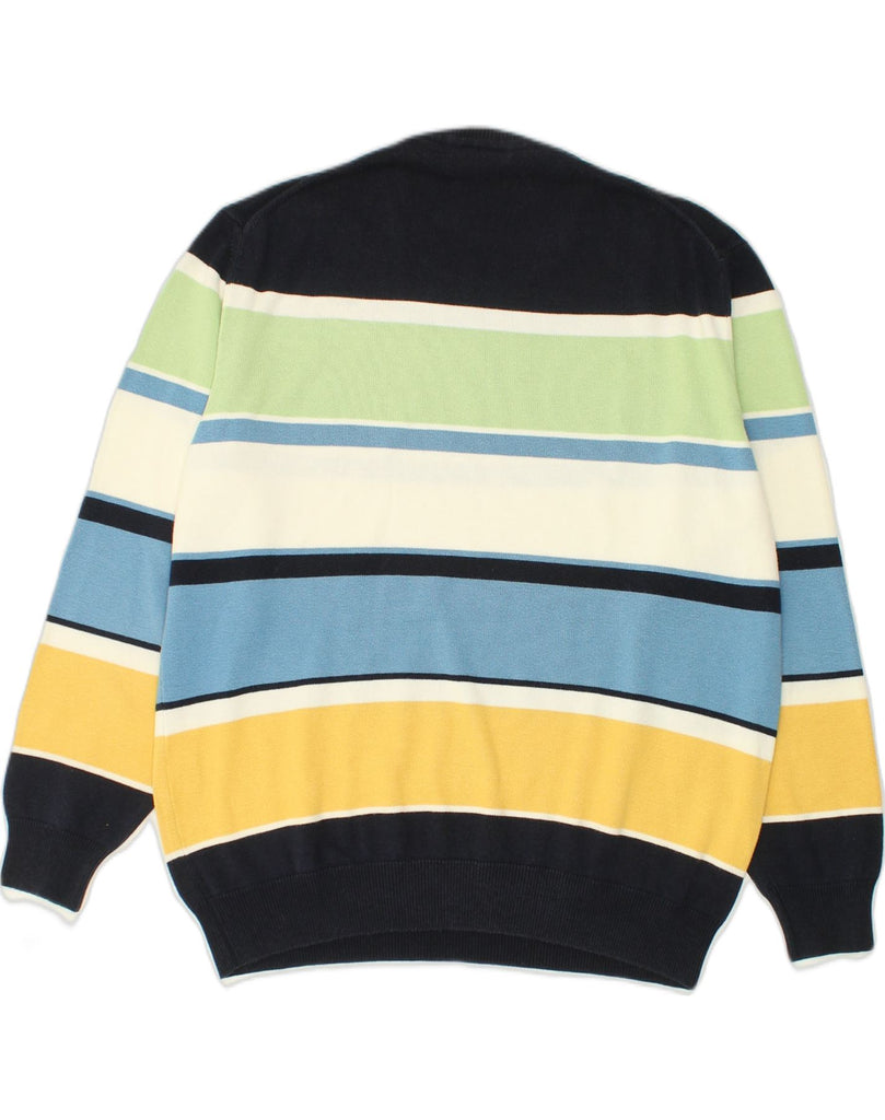 NAVIGARE Mens Crew Neck Jumper Sweater XL Multicoloured Striped Cotton | Vintage Navigare | Thrift | Second-Hand Navigare | Used Clothing | Messina Hembry 