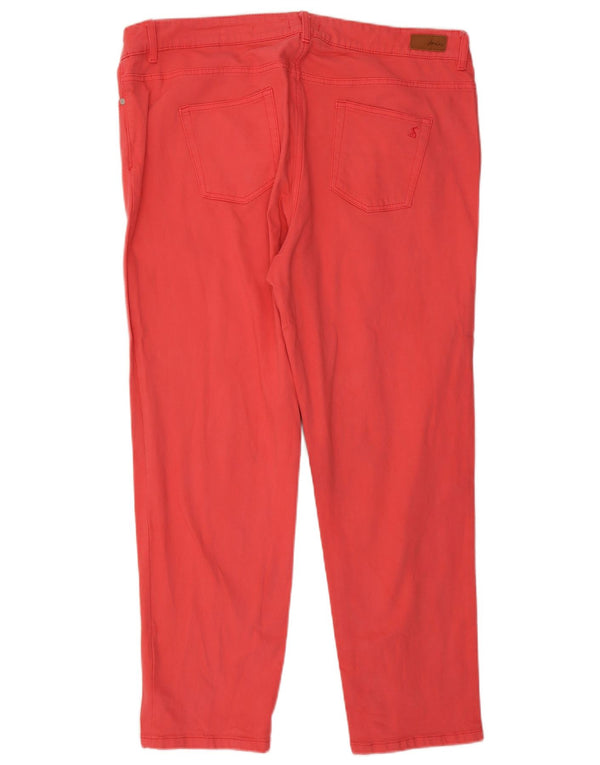 Joules Womens Girlfriend Slim Jeans UK 18 XL W38 L29 Red Cotton