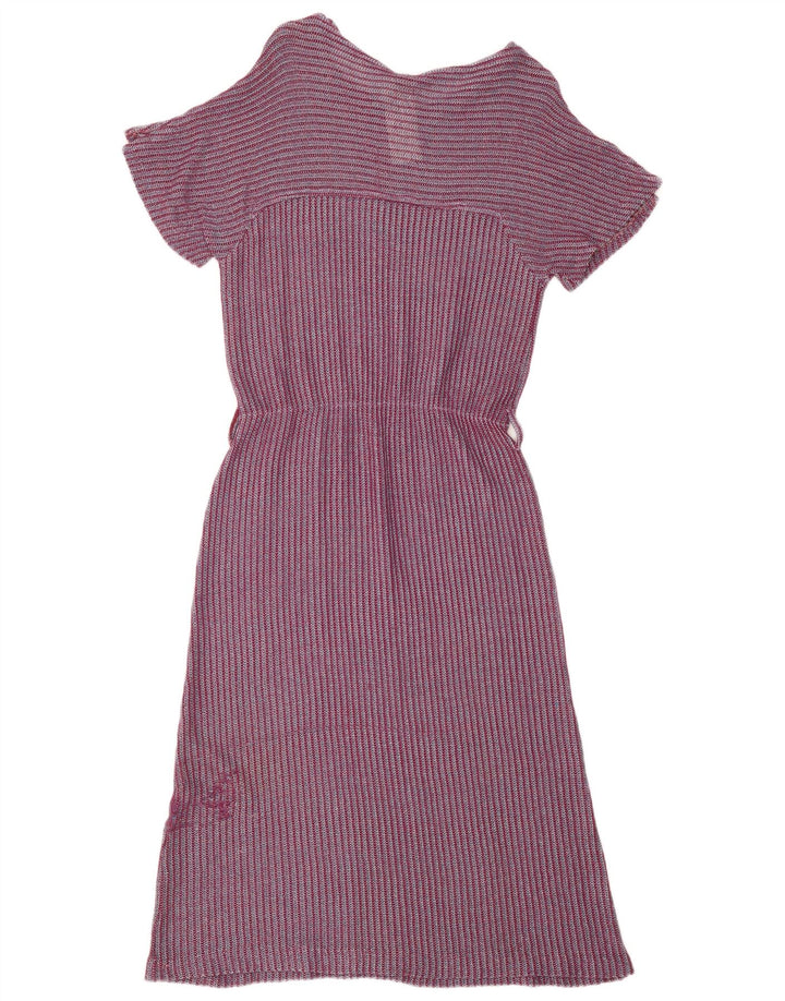 Vintage Womens A-Line Dress IT 46 Large Purple Striped