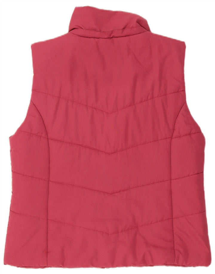 Kangaroos Womens Padded Gilet UK 16 Large Pink Polyester