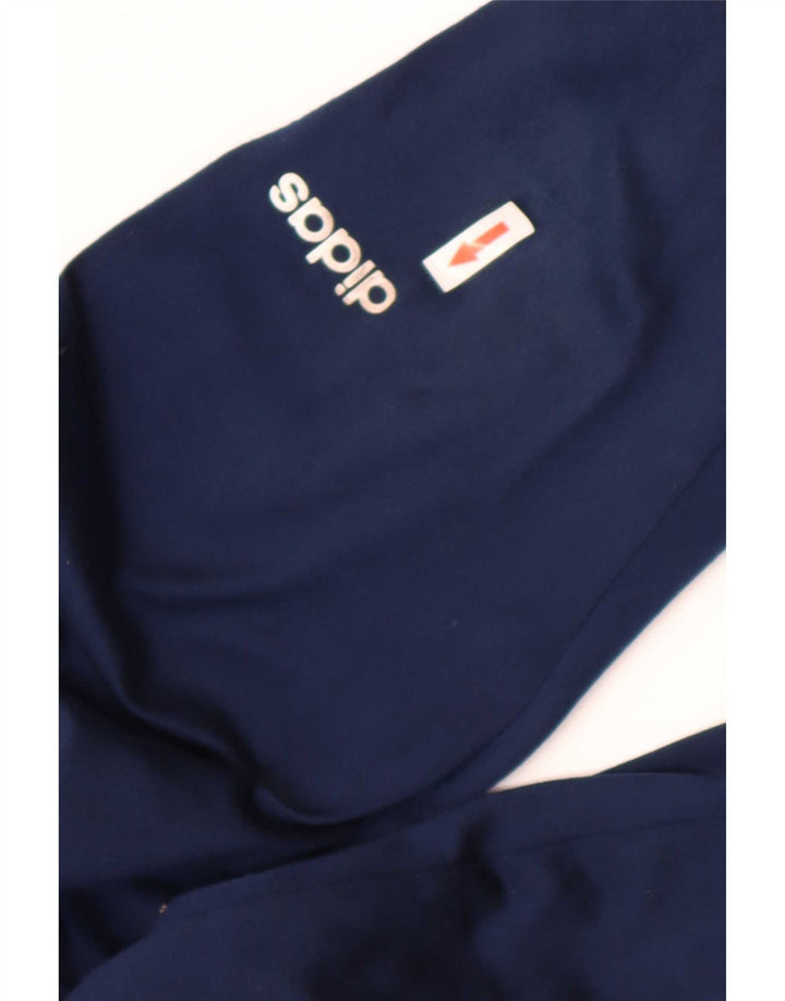 Adidas Boys Climalite Tracksuit Trousers 7-8 Years Navy Blue Polyester