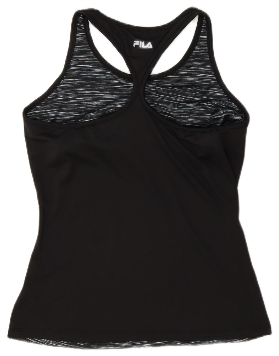Adidas Womens Vest Top UK 12 Medium Black Flecked Polyester