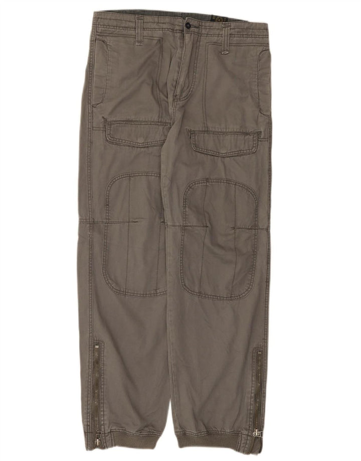 XDYE Mens Joggers Cargo Trousers EU 44 Large W34 L31 Grey Cotton