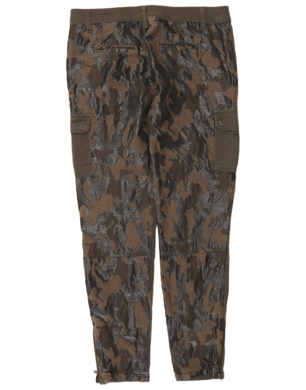 Liu Jo Womens Slim Cargo Trousers W31 L30 Khaki Camouflage Cotton