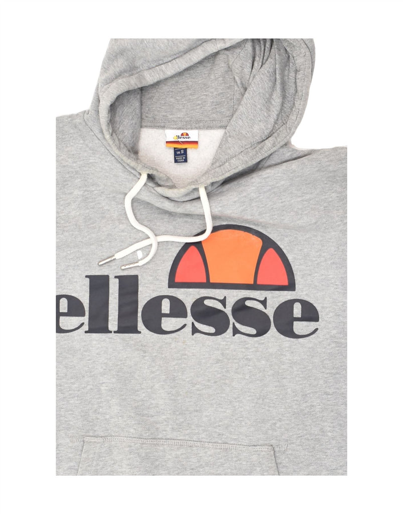 ELLESSE Mens Graphic Hoodie Jumper Small Grey Cotton | Vintage Ellesse | Thrift | Second-Hand Ellesse | Used Clothing | Messina Hembry 