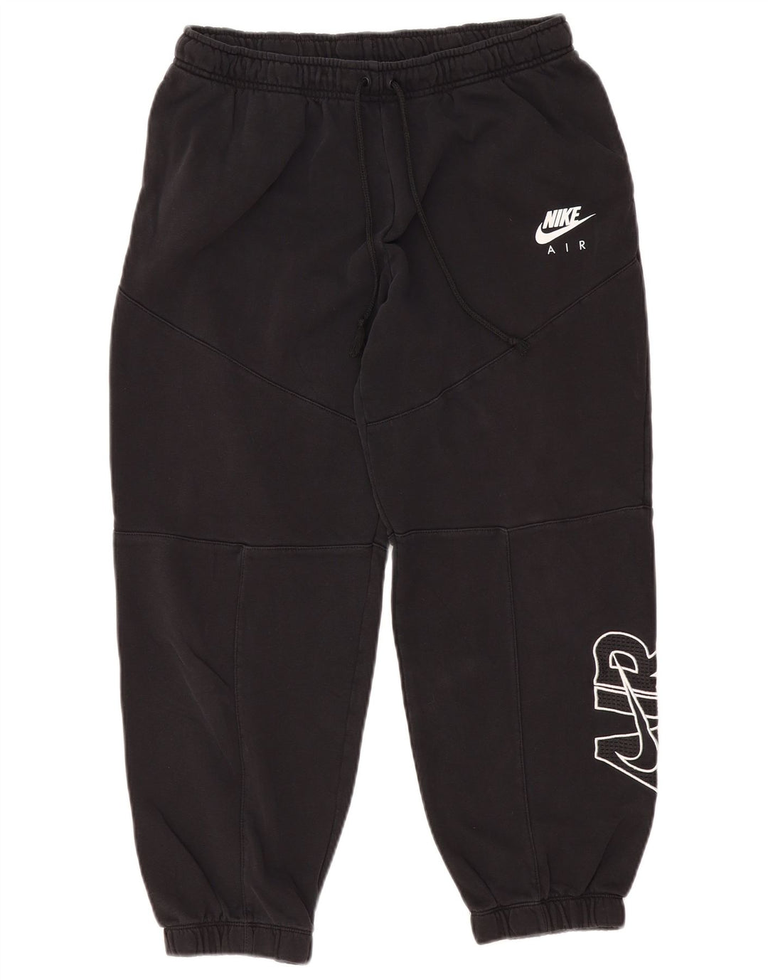 NIKE Mens Air Graphic Tracksuit Trousers Joggers Medium Black Cotton