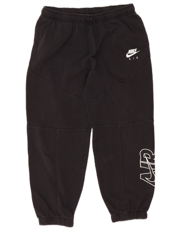 NIKE Mens Air Graphic Tracksuit Trousers Joggers Medium Black Cotton