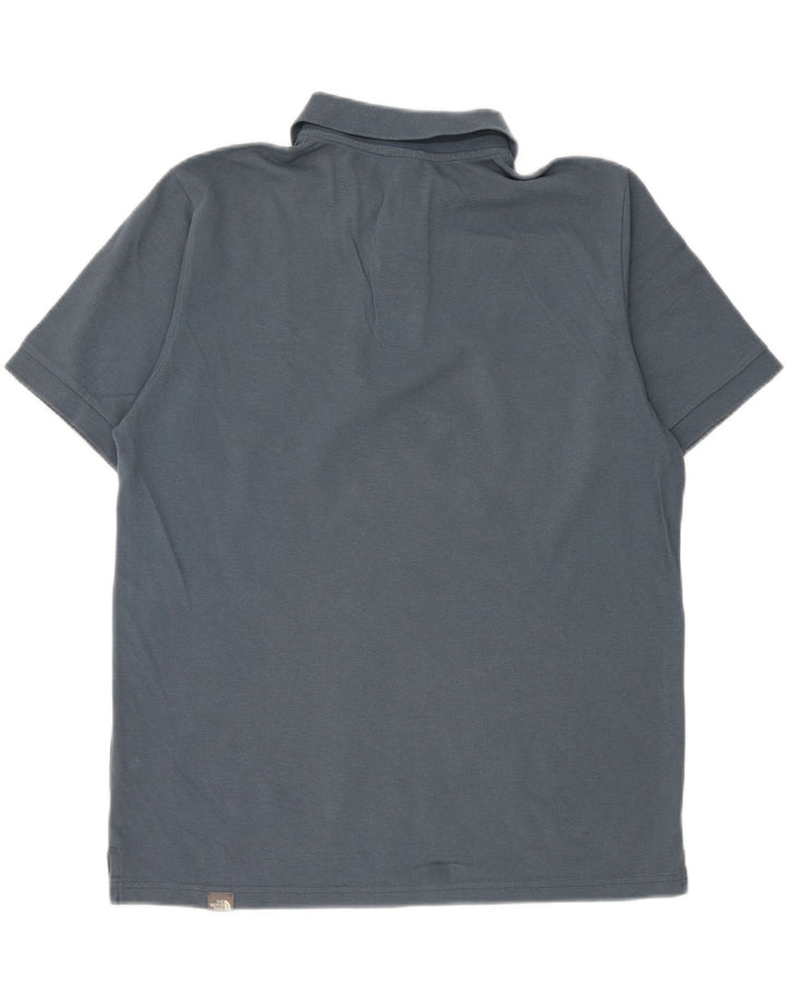 The North Face Mens Polo Shirt Medium Blue Cotton