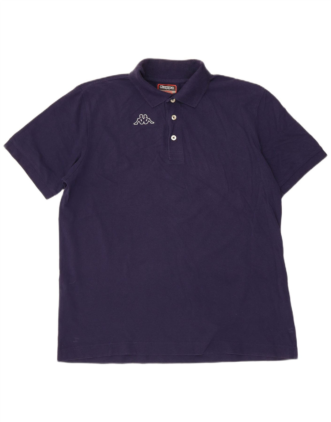Kappa Mens Polo Shirt XL Navy Blue Cotton