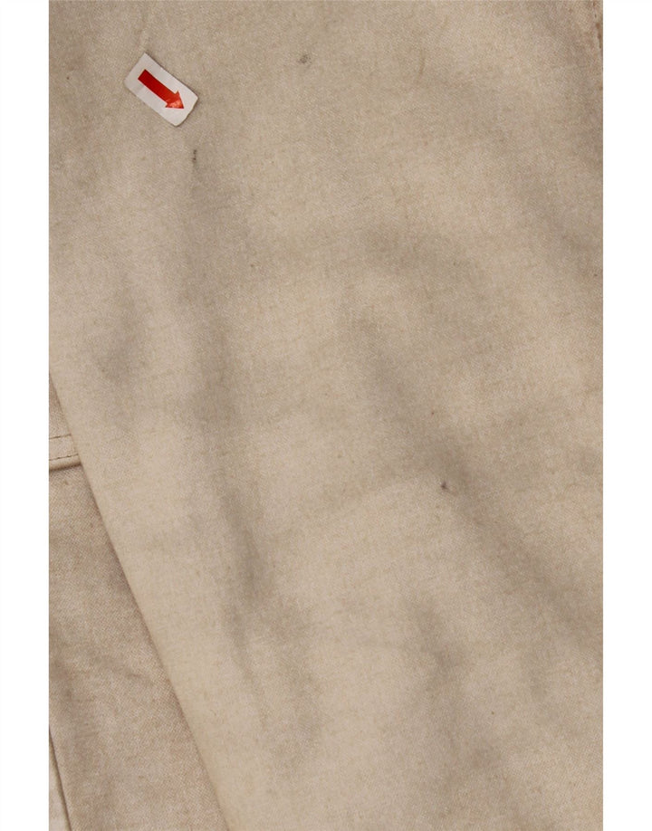 MURPHY & NYE Womens Double Breasted Coat UK 14 Medium Beige Cotton