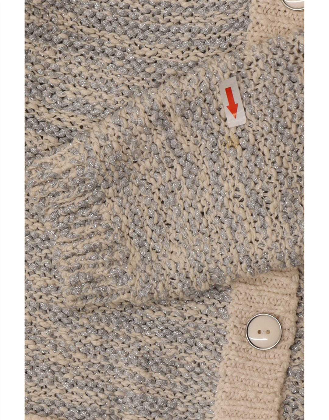 Marks & Spencer Womens Cardigan Sweater UK 12 Medium Silver Flecked