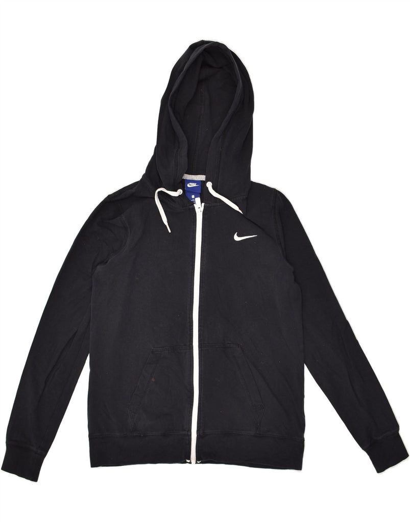 NIKE Womens Zip Hoodie Sweater UK 16 Large Navy Blue Cotton Vintage Nike and Second-Hand Nike from Messina Hembry 