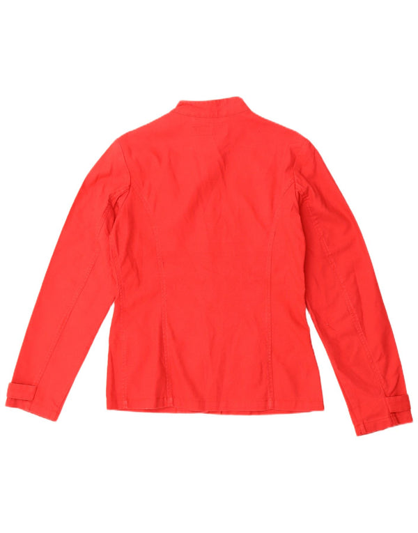 Sergio Tacchini Womens Utility Jacket IT 44 Medium Red Ramie