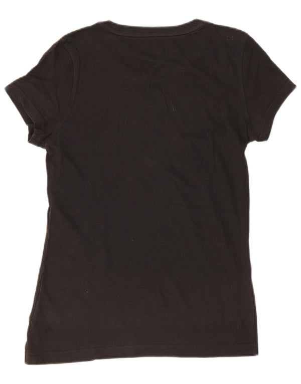 Adidas Girls Graphic T-Shirt Top 14-15 Years Black Cotton