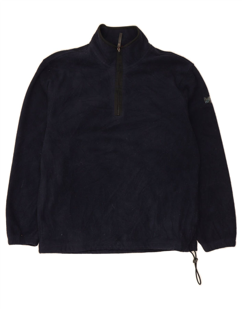 IZOD Mens Zip Neck Fleece Jumper Medium Navy Blue Polyester Vintage Izod and Second-Hand Izod from Messina Hembry 